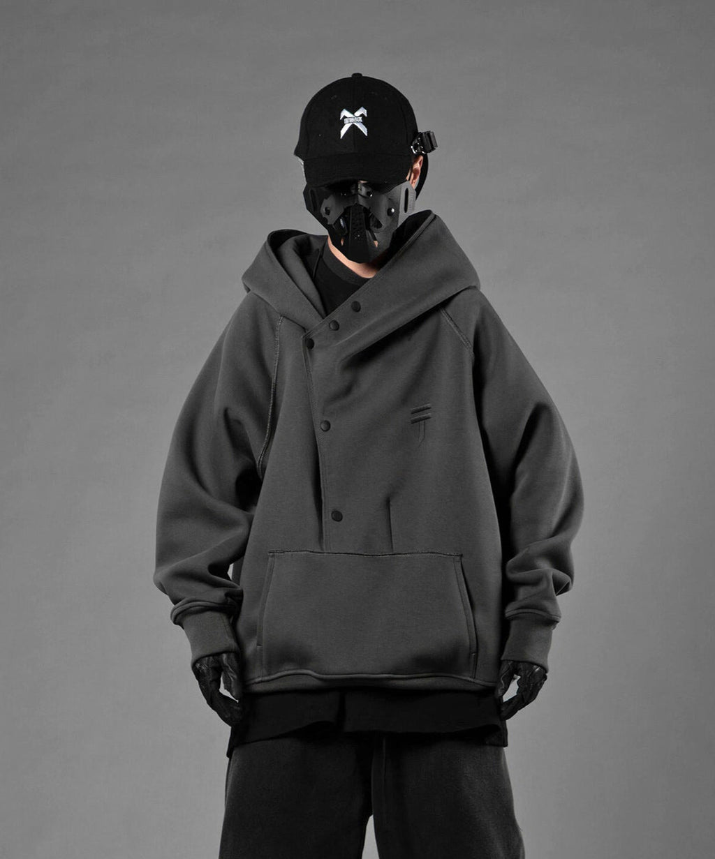 HiH38 Grey Layered Hoodie product image
