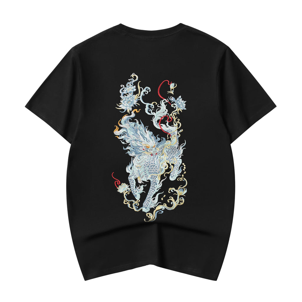 ET517 Blue Kirin Embroidered Tee product image