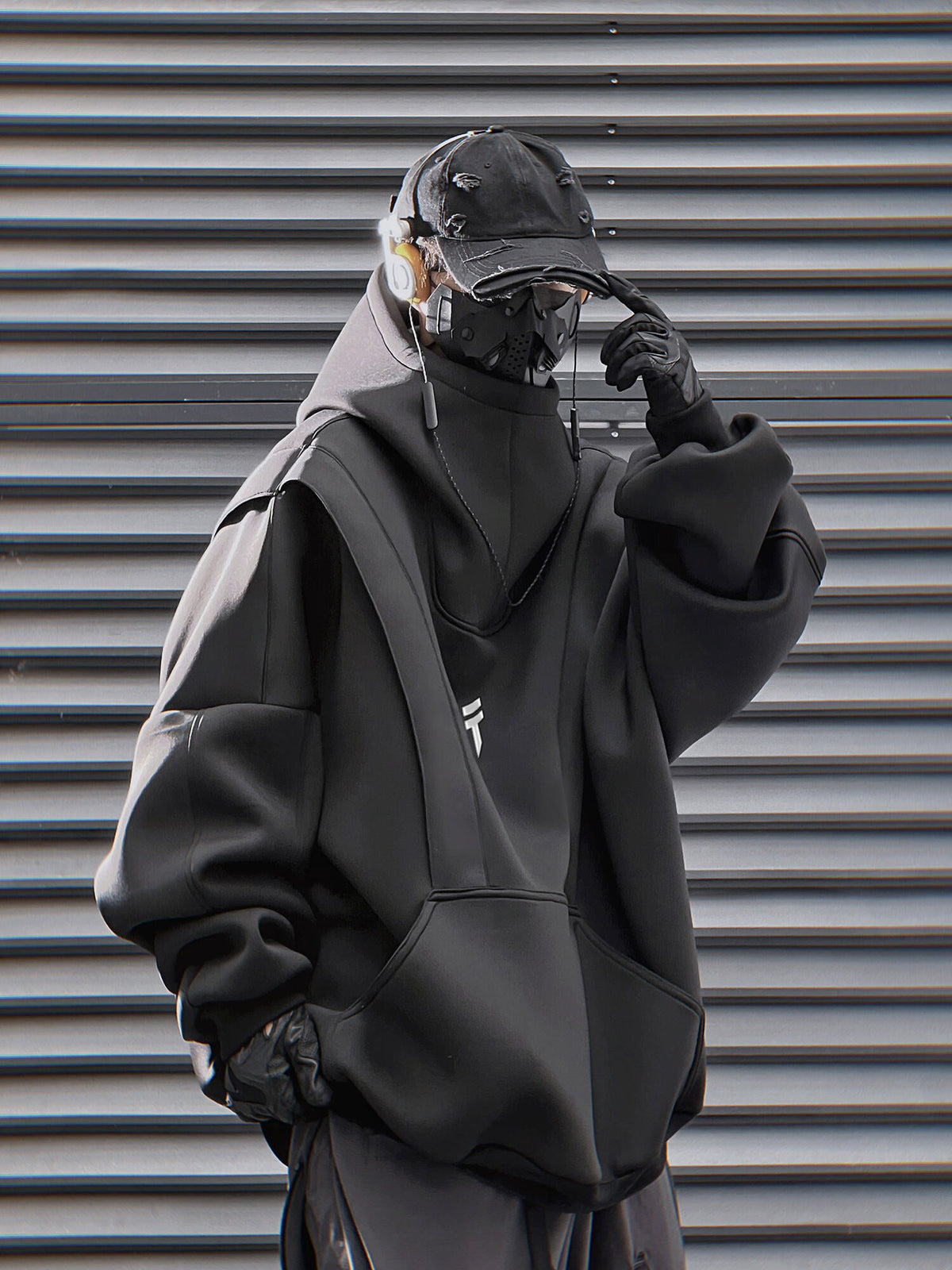 HiH50 Black Nexus Hoodie product image