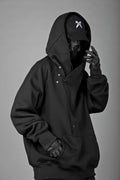 HiH38 Black Layered Hoodie product image