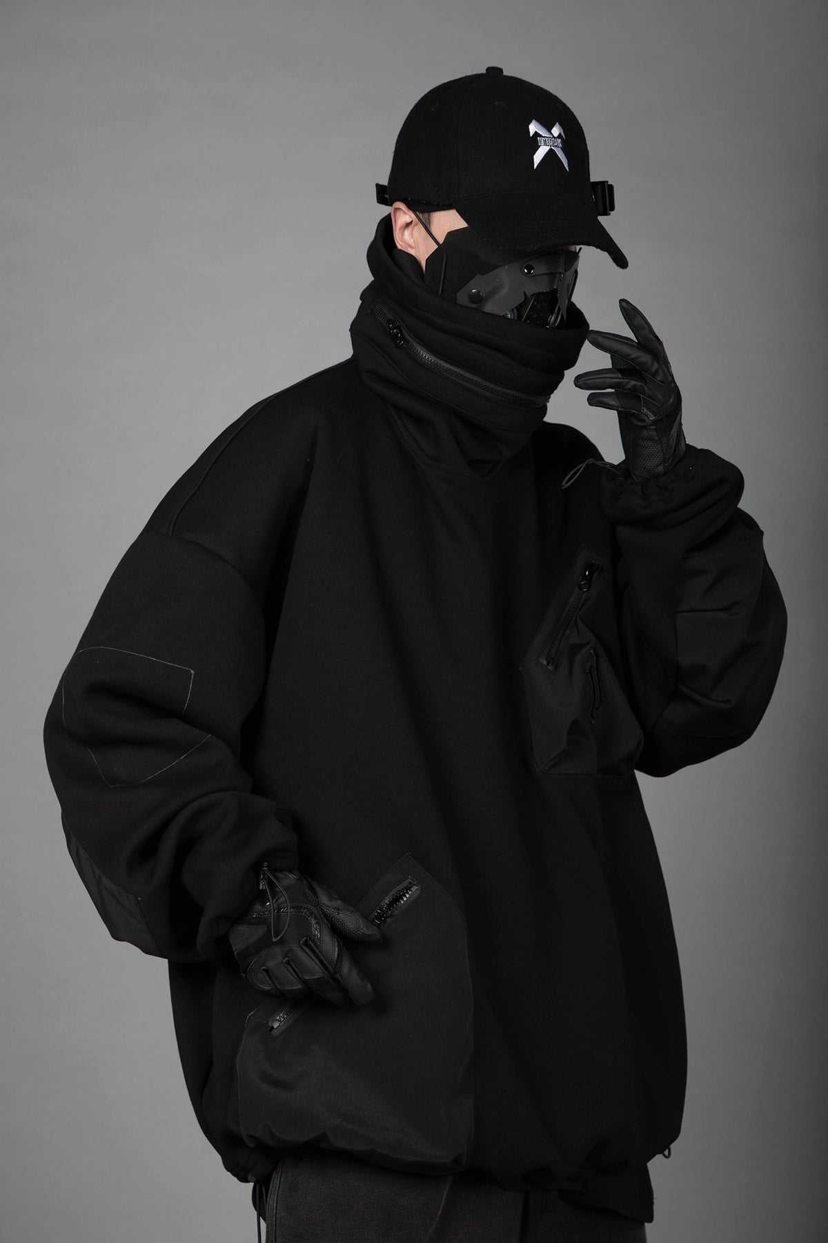 HiH33 Black Utility Hoodie product image