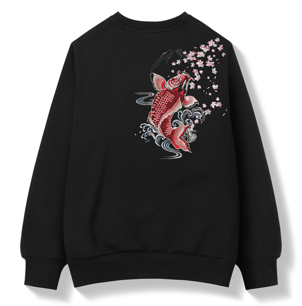 SW9197 Embroidered Red Koi Fish Sweater product image