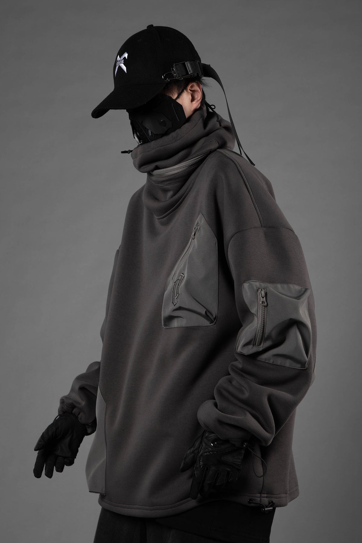 HiH33 Grey Utility Hoodie product image
