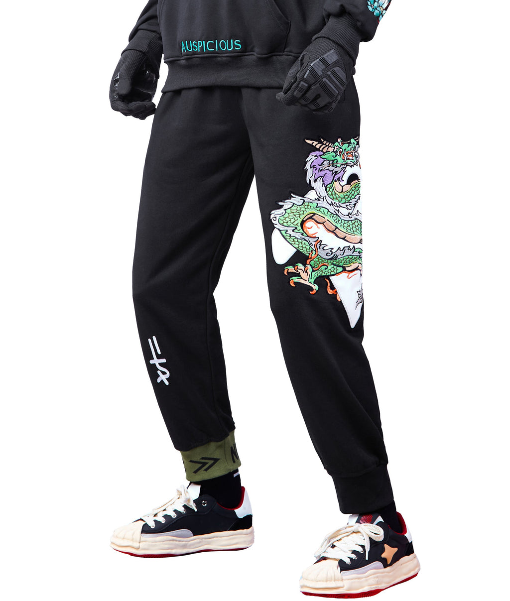 YEP6 Cloud Dragon Embroidery Sweatpants product image