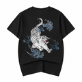 ET9817 Flaming White Tiger Embroidered Tee product image
