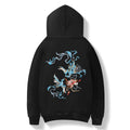 KH9010 Blue Phoenix Embroidery Hoodie product image