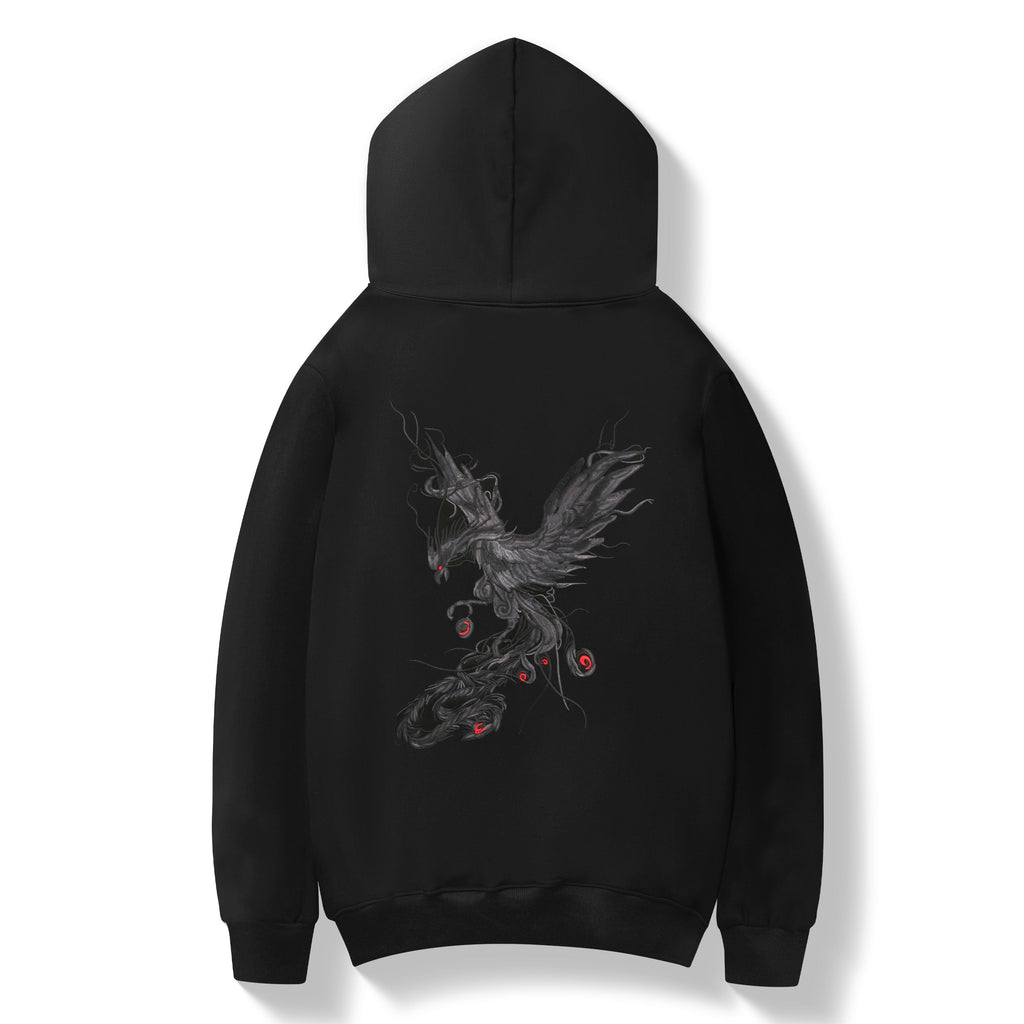 KH9011 Striking Phoenix Embroidery Hoodie product image