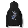 KH9015 Blue Koi Embroidery Hoodie product image